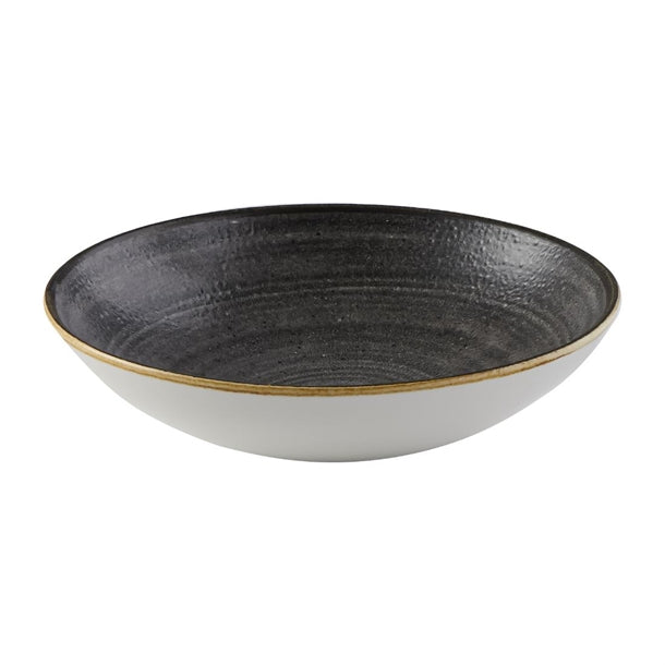 Churchill Stonecast Raw Coupe Bowl Black 184mm (Pack of 12)