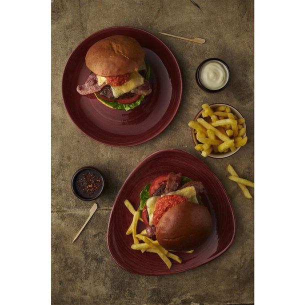 Churchill Stonecast Patina Lotus Plate Red Rust 229mm (Pack of 12)