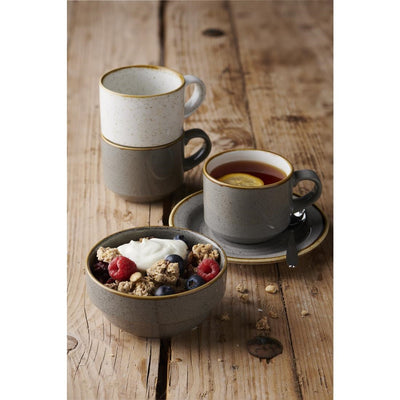 Churchill Stonecast Profile Stacking Bowl Grey 358ml (Pack of 6)