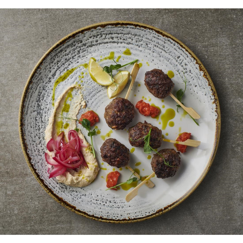 Churchill Studio Prints Homespun Accents Jasper Evolve Coupe Plate Grey 165mm (Pack of 12)