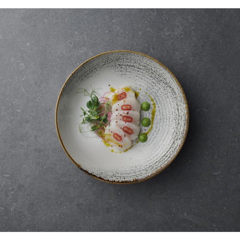 Churchill Studio Prints Homespun Accents Jasper Coupe Bowl Grey 184mm (Pack of 12)