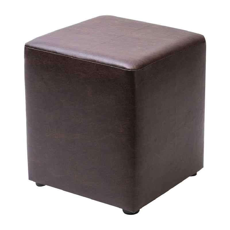 Cube Faux Leather Bar Stool Peat