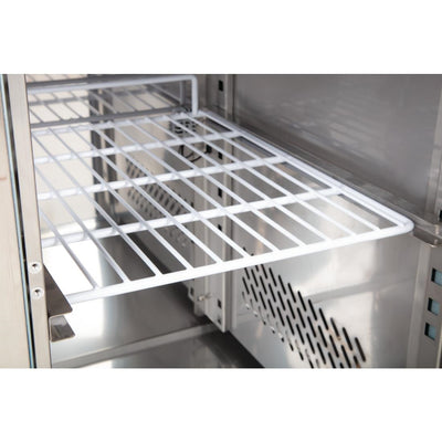 Polar U-Series Double Door Counter Fridge with Upstand 282Ltr