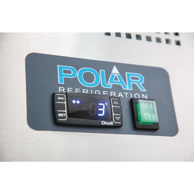 Polar U-Series Double Door Counter Fridge 228Ltr