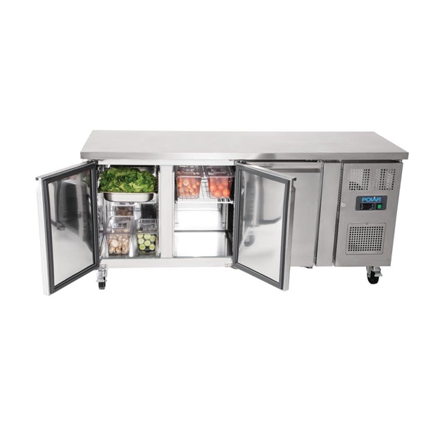 Polar U-Series Triple Door Counter Fridge 417Ltr