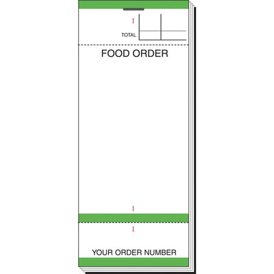 Bar Food Pad With Order Tickets Single Leaf (Pack of 50)