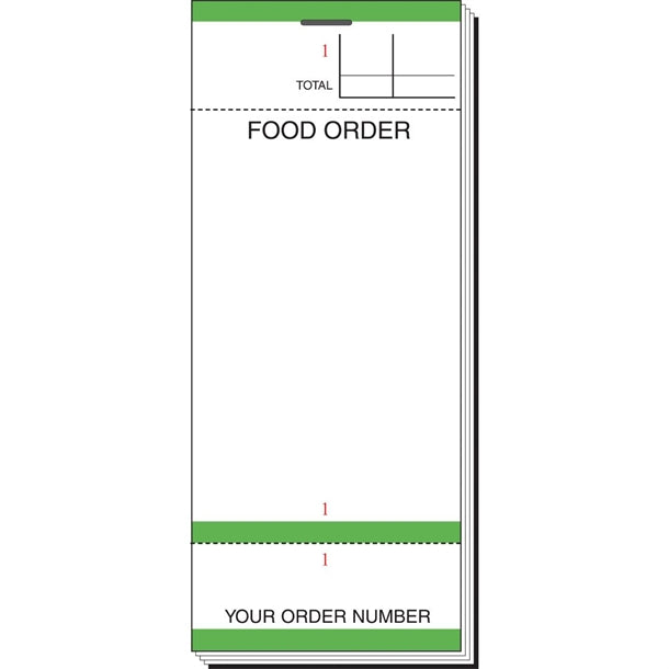 Bar Food Pad With Order Tickets Single Leaf (Pack of 50)