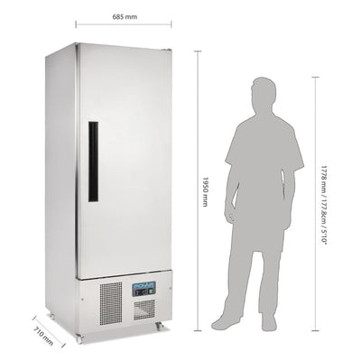 Polar G-Series Upright Slimline Fridge 440Ltr