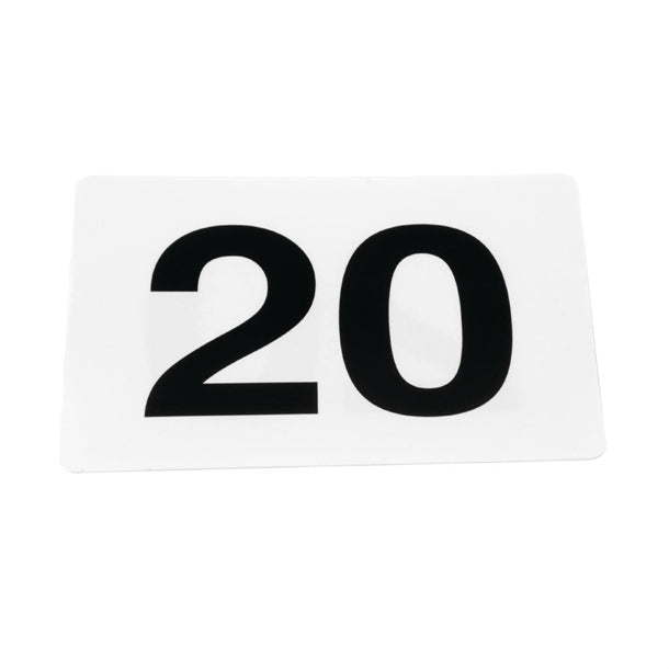 Plastic Table Numbers Inserts 1-25