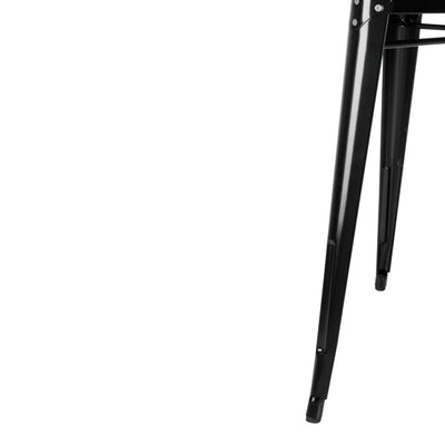 Bolero Black Square Pavement Style Steel Table
