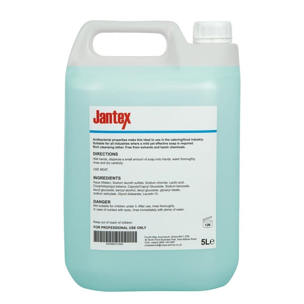 Jantex Unperfumed Antibacterial Liquid Hand Soap 5Ltr