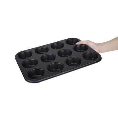 Vogue Carbon Steel Non-Stick Mini Muffin Tray 12 Cup