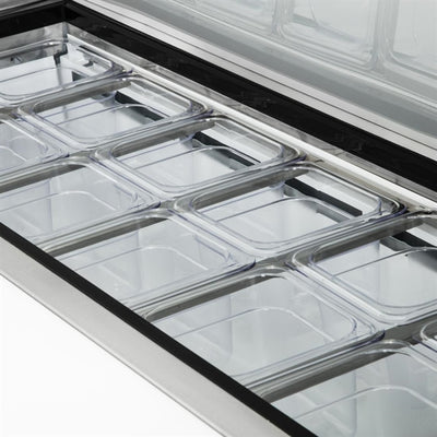 Polar U-Series Double Door Prep Counter Fridge 527Ltr