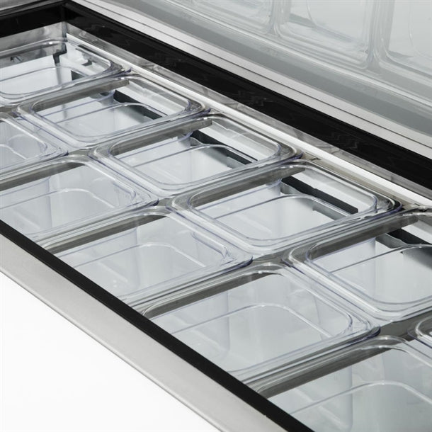 Polar U-Series Double Door Prep Counter Fridge 527Ltr