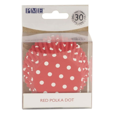 PME Cupcake Foil Lined Baking Cases Polka Dot (Pack of 30)