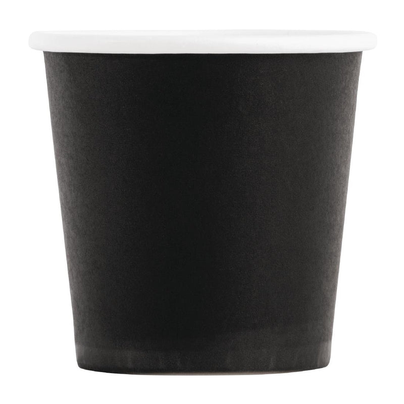 Fiesta Disposable Espresso Cups Single Wall Black 112ml - 4oz (Pack of 50)