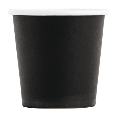 Fiesta Disposable Espresso Cups Single Wall Black 112ml - 4oz (Pack of 1000)