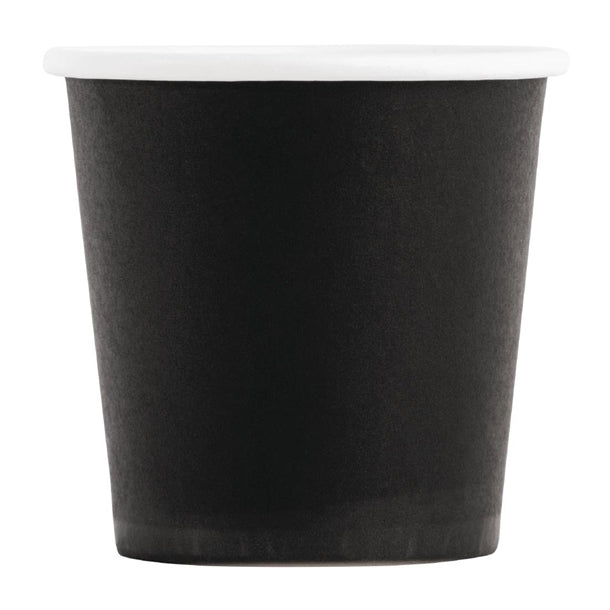 Fiesta Disposable Espresso Cups Single Wall Black 112ml - 4oz (Pack of 1000)