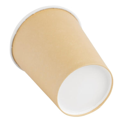 Fiesta Disposable Coffee Cups Single Wall Kraft 225ml - 8oz (Pack of 1000)