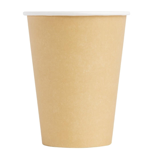 Fiesta Disposable Coffee Cups Single Wall Kraft 340ml - 12oz (Pack of 50)