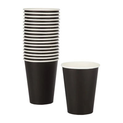 Fiesta Disposable Coffee Cups Single Wall Black 340ml - 12oz (Pack of 1000)