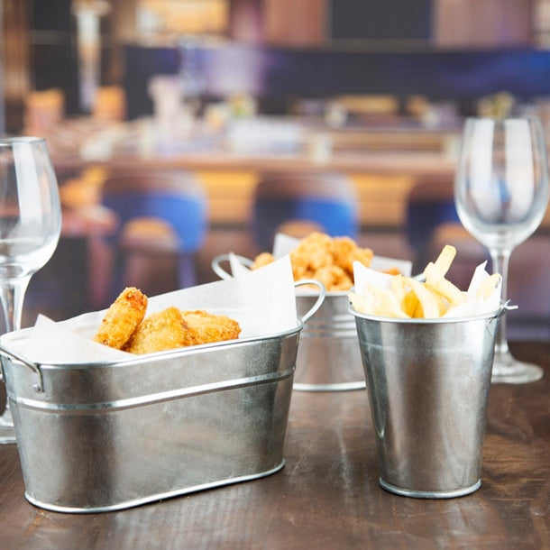Olympia Mini Metal Food Bucket Rectangle