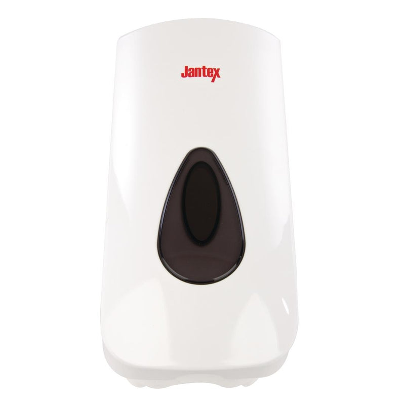 Jantex Manual Liquid Soap and Hand Sanitiser Dispenser 900ml White