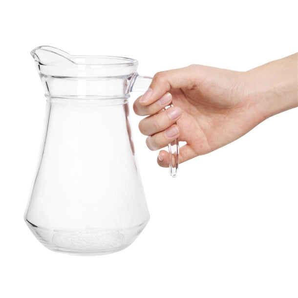 Olympia Glass Jugs 1Ltr (Pack of 6)