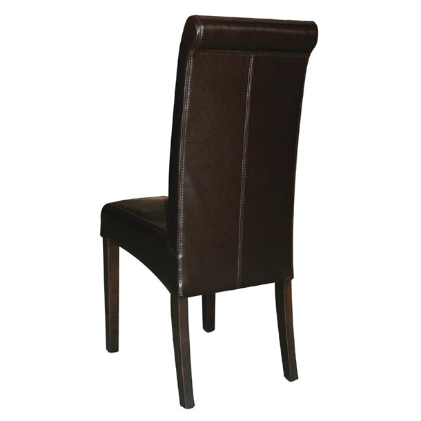 Bolero Faux Leather Dining Chair Black (Box 2)
