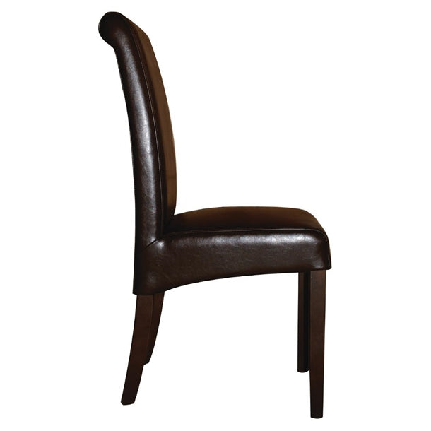 Bolero Faux Leather Dining Chair Black (Box 2)