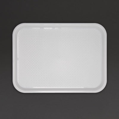 Olympia Kristallon Polypropylene Fast Food Tray White Large 450mm