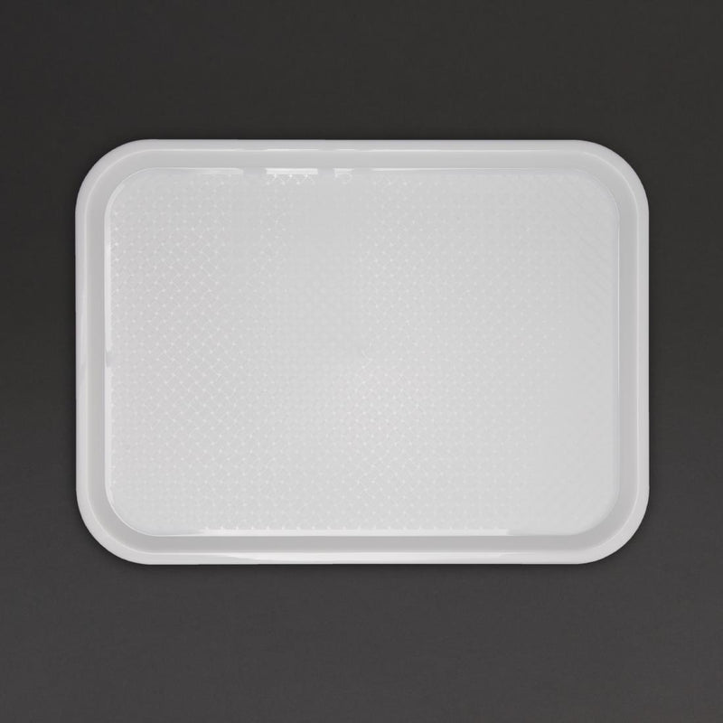 Olympia Kristallon Polypropylene Fast Food Tray White Large 450mm