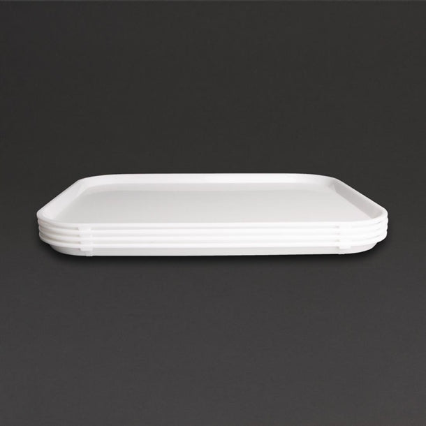 Olympia Kristallon Polypropylene Fast Food Tray White Medium 415mm