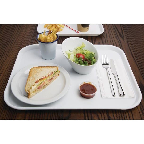 Olympia Kristallon Polypropylene Fast Food Tray White Medium 415mm