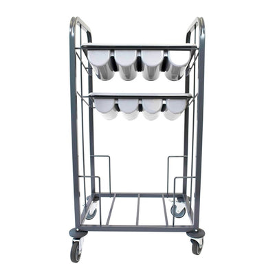 Craven Steel Two Tier Cutlery and Tray Dispense Trolley
