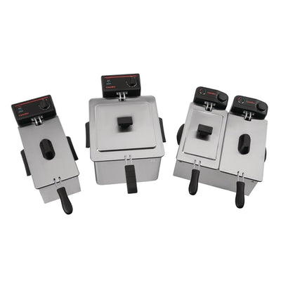 Caterlite Light Duty Single Tank Single Basket Countertop Electric Fryer 3kW
