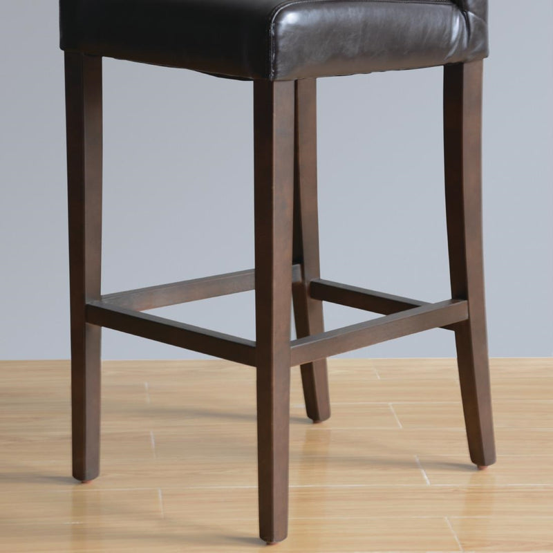 Bolero Faux Leather High Bar Stools Black (Pack of 2)