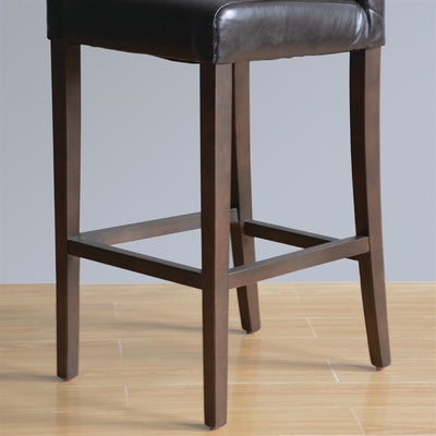 Bolero Faux Leather High Bar Stool Black (Single)