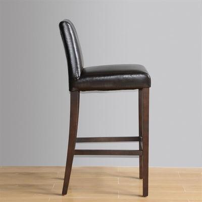 Bolero Faux Leather High Bar Stool Black (Single)