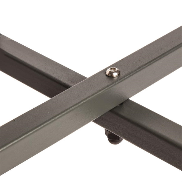 Bolero Grey Steel Patterned Round Bistro Table Grey 600mm