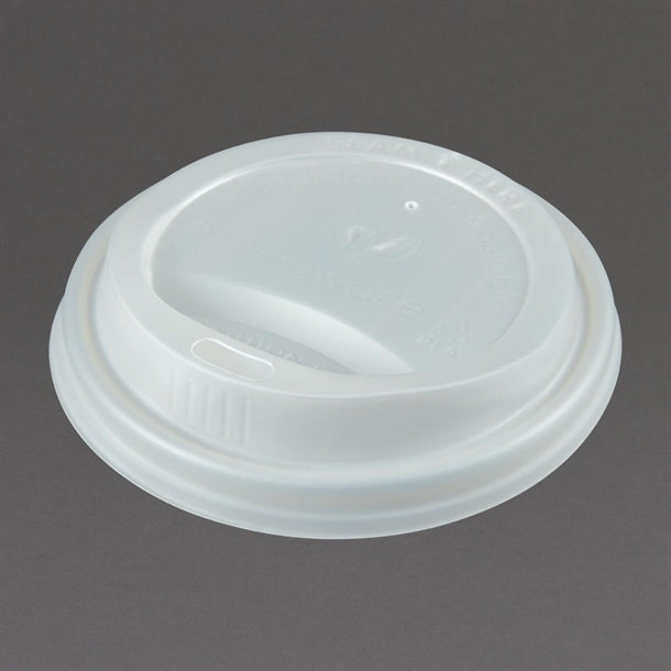 Vegware Compostable Coffee Cup Lids 225ml - 8oz (Pack of 1000)