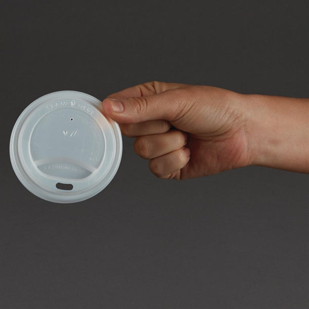Vegware Compostable Coffee Cup Lids 225ml - 8oz (Pack of 1000)