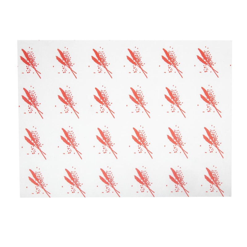 Burger Wrapping Paper Sheets Red 245 x 300mm (Pack of 1000)
