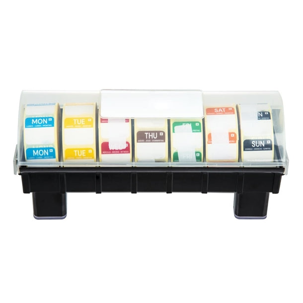 Vogue Removable Colour Coded Food Labels with 1" Dispenser