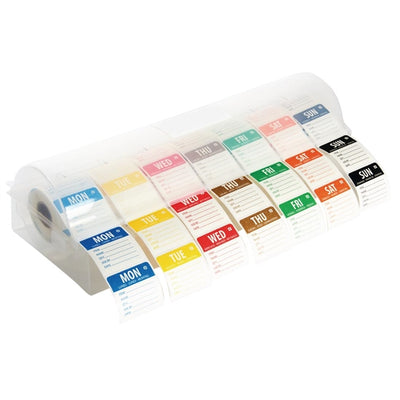 Dissolvable Colour Coded Food Labels with 2" Dispenser