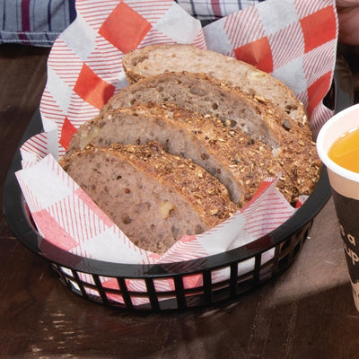 Oval Polypropylene Food Basket Black (Pack of 6)