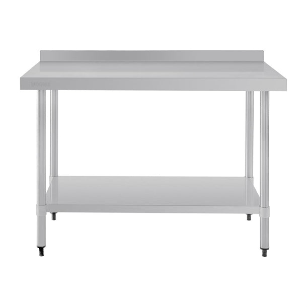 Vogue Stainless Steel Table with Upstand 1200mm