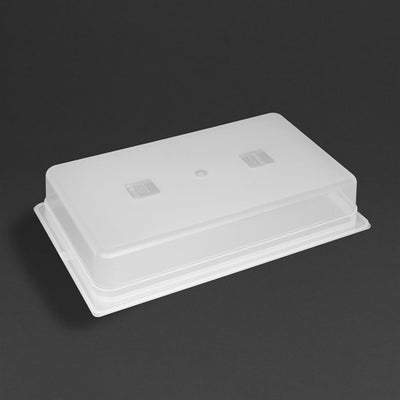 Vogue Polypropylene 1-1 Gastronorm Container with Lid 100mm (Pack of 2)