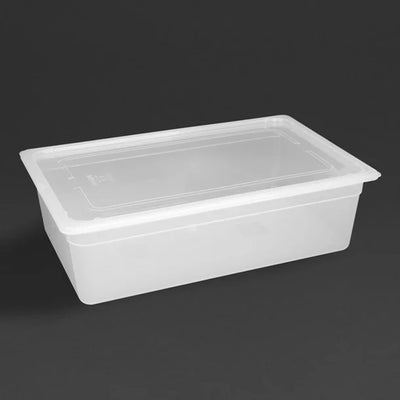 Vogue Polypropylene 1-1 Gastronorm Container with Lid 150mm (Pack of 2)
