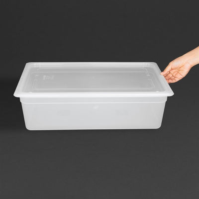 Vogue Polypropylene 1-1 Gastronorm Container with Lid 150mm (Pack of 2)
